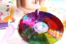 She Let's The Kids Draw All Over Old CD's For A Super-Fun Craft! - Wise