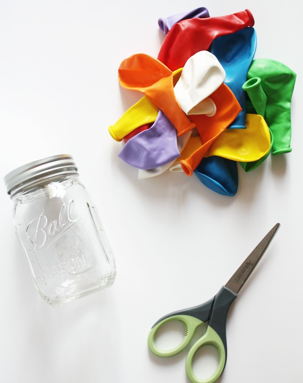 Rainbow-Balloon-Dipped-Mason-Jar-Materials