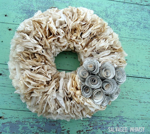 coffee-filter-wreath