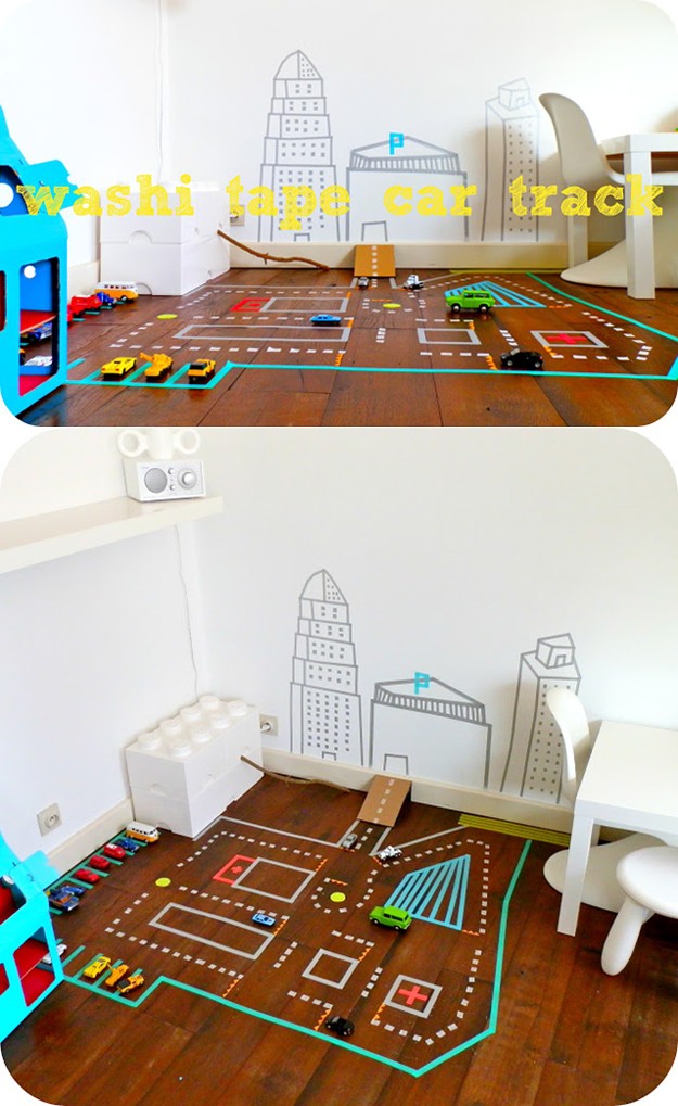 100-Creative-Ways-to-Use-Washi-Tape-Toy-Car-track