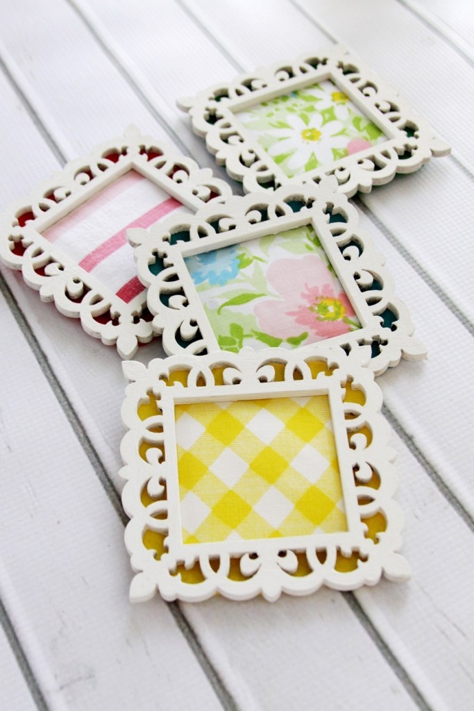 Wood-frame-and-fabric-coasters